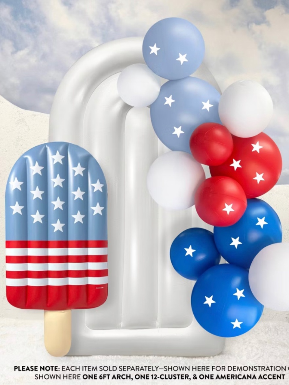 MINNIDIP Balloon Garland Americana Accent Decor POPSICLE ONLY NIB